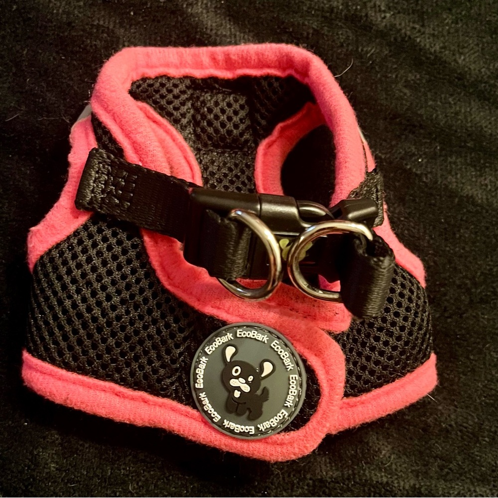Bark Pink and Black Mesh Dog Harness